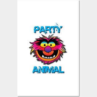 Party Animal Muppet - Blue Posters and Art